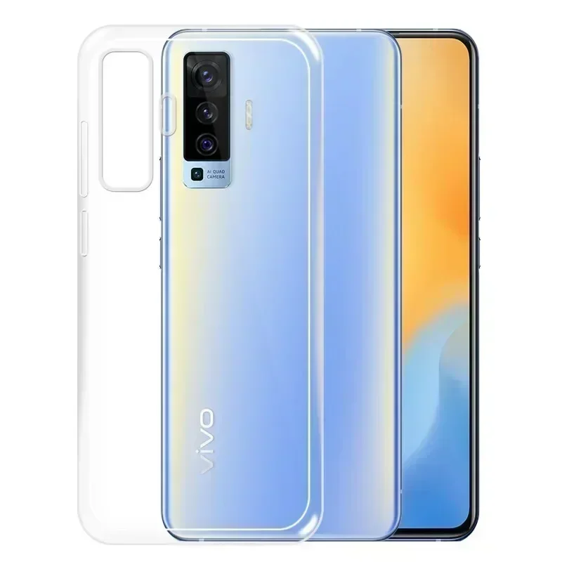 Funda de teléfono transparente de TPU para Vivo X50 Pro Plus, funda protectora suave trasera transparente para Vivo iQOO Pro 5G NEO 3 Neo3 Z1 Z1X 5 Pro