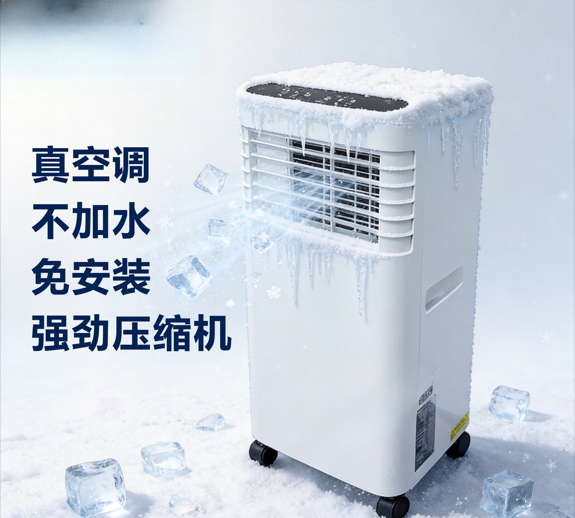 Mobile air conditioner without external , dual-purpose cooling heating machine, installation-free small vertical air conditioner