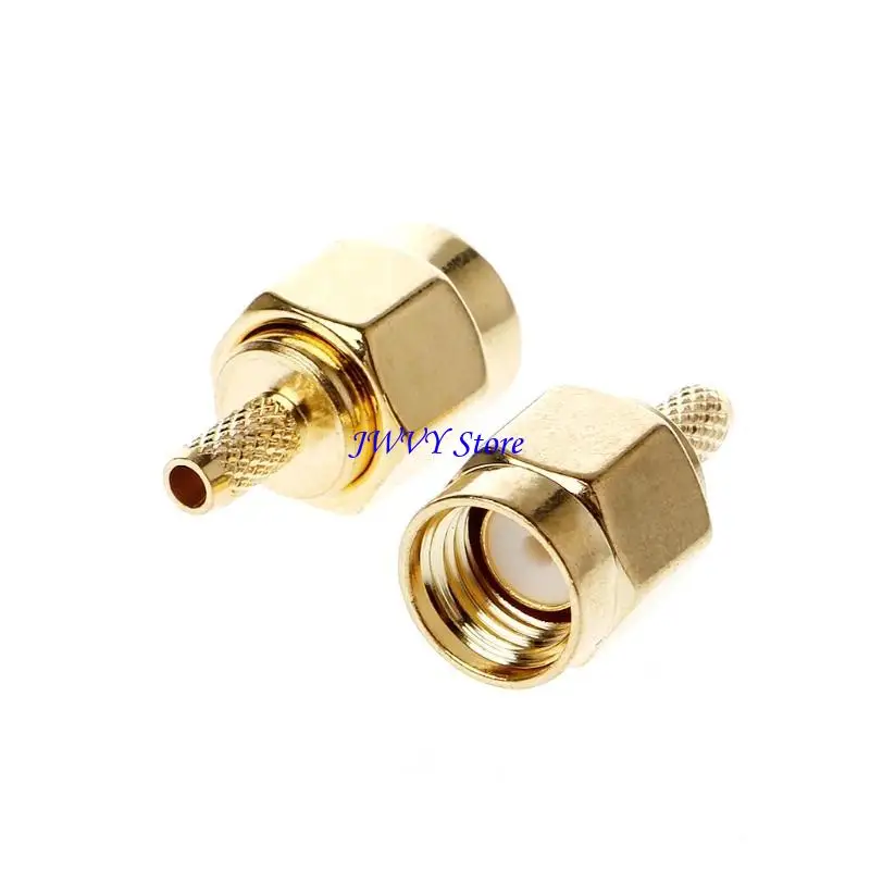 573A 10 PCS SMA Male Plug Climp RG174 RG316 LMR100 Cable RF Connector