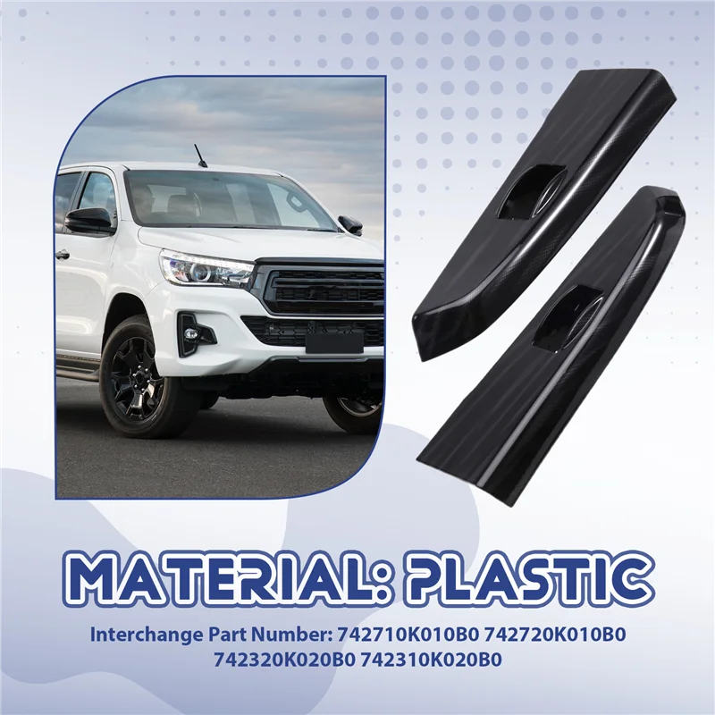 

4PCS Front+Rear Door Armrest Trim Panel Window Switch Bezel For Toyota Hilux 05-14 4271-0K010 74272-0K010 74231-0K020-Boom