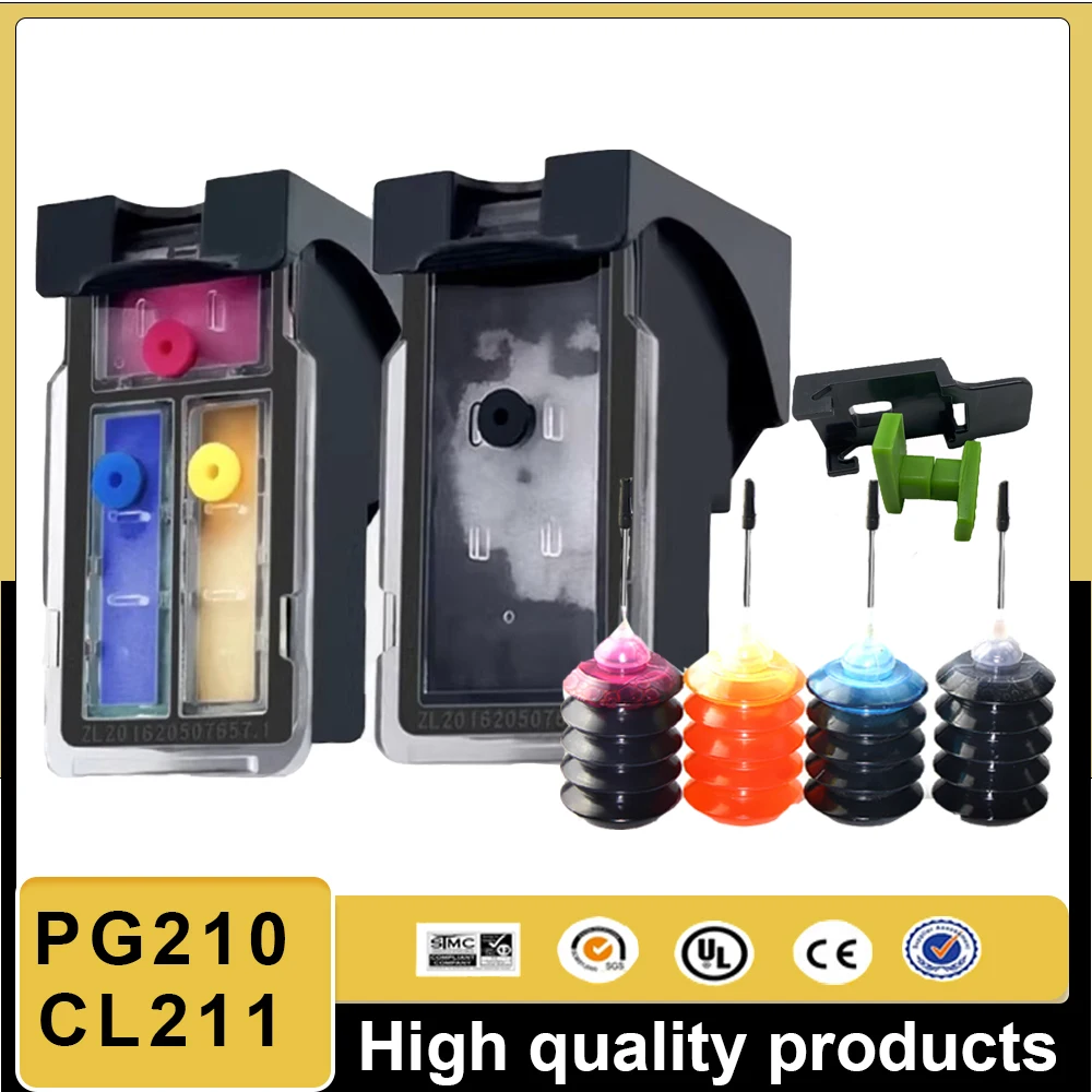 Cartucho de tinta compatible PG210 CL211 para impresora Canon Pixma IP2700 IP2702 MX320 MX410 MX420 MP250 MP280 MP490 MP495