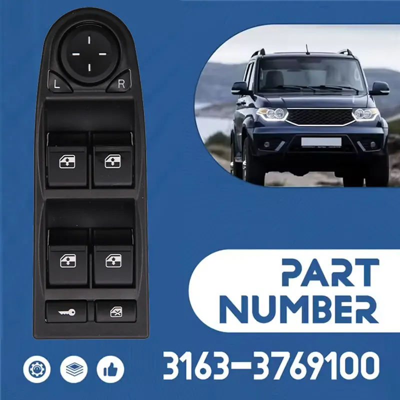 

Mirror Adjustment Electric Window Switches 3163-3769100 For UAZ Patriot Driver Door Module For UAZ Patriot