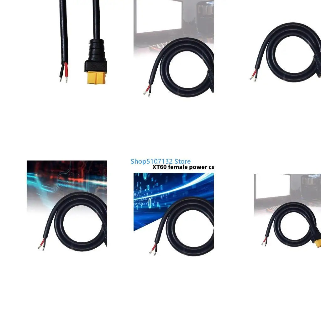87HD XT60 Female Connectors XT60 Extension Cable for Remote Battery Portable Power Station Solar Panel Connectors Cable