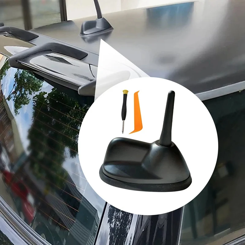 

Big Roof Antenna Base W/ Short Sport Aerial Antenna For Mini R55 R56 65203456090