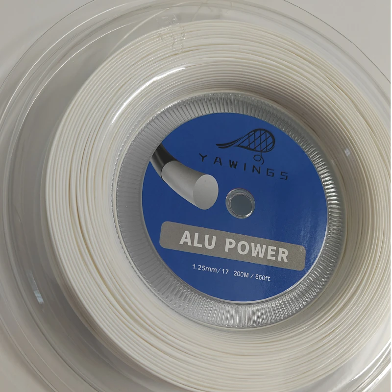 White Color Alu Power Smooth Big Banger Polyester 1.25MM Tennis String For Tennis Racquet