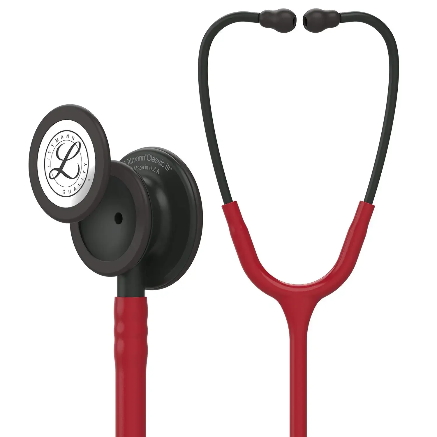 5868 Littmann Classic III Stethoscope, Burgundy w/ Black Chestpiece