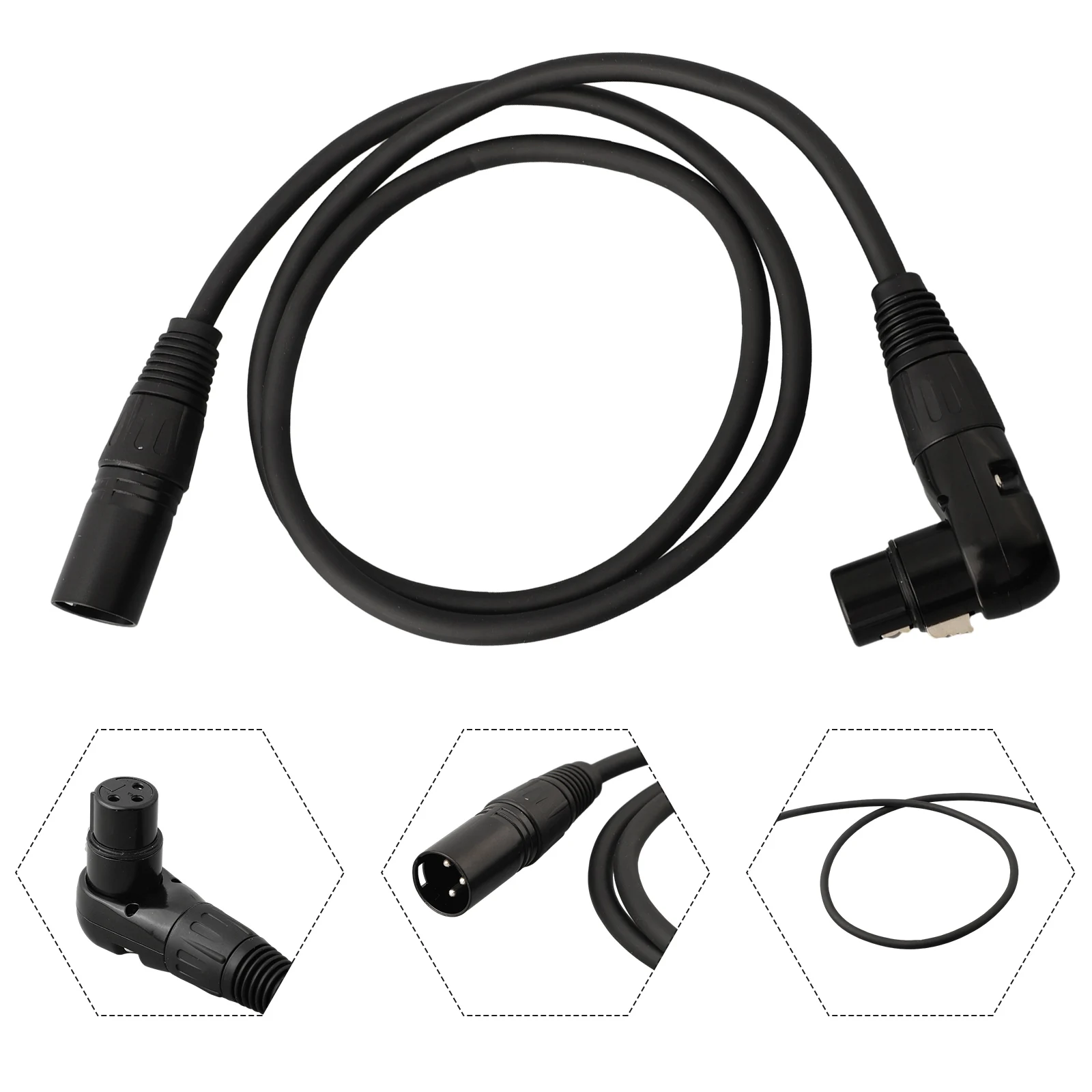 

High Quality Extension Cable Microphone 90 Degree Adapter Female Speaker Stable Straight Studio Wear Resistant