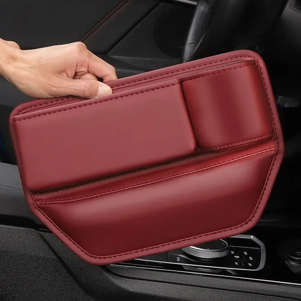 New Leather Car Seat Gap Filler Organizer Seat Gap Slit Pocket Car Seat Organizer Car Built-in Shelf Auto