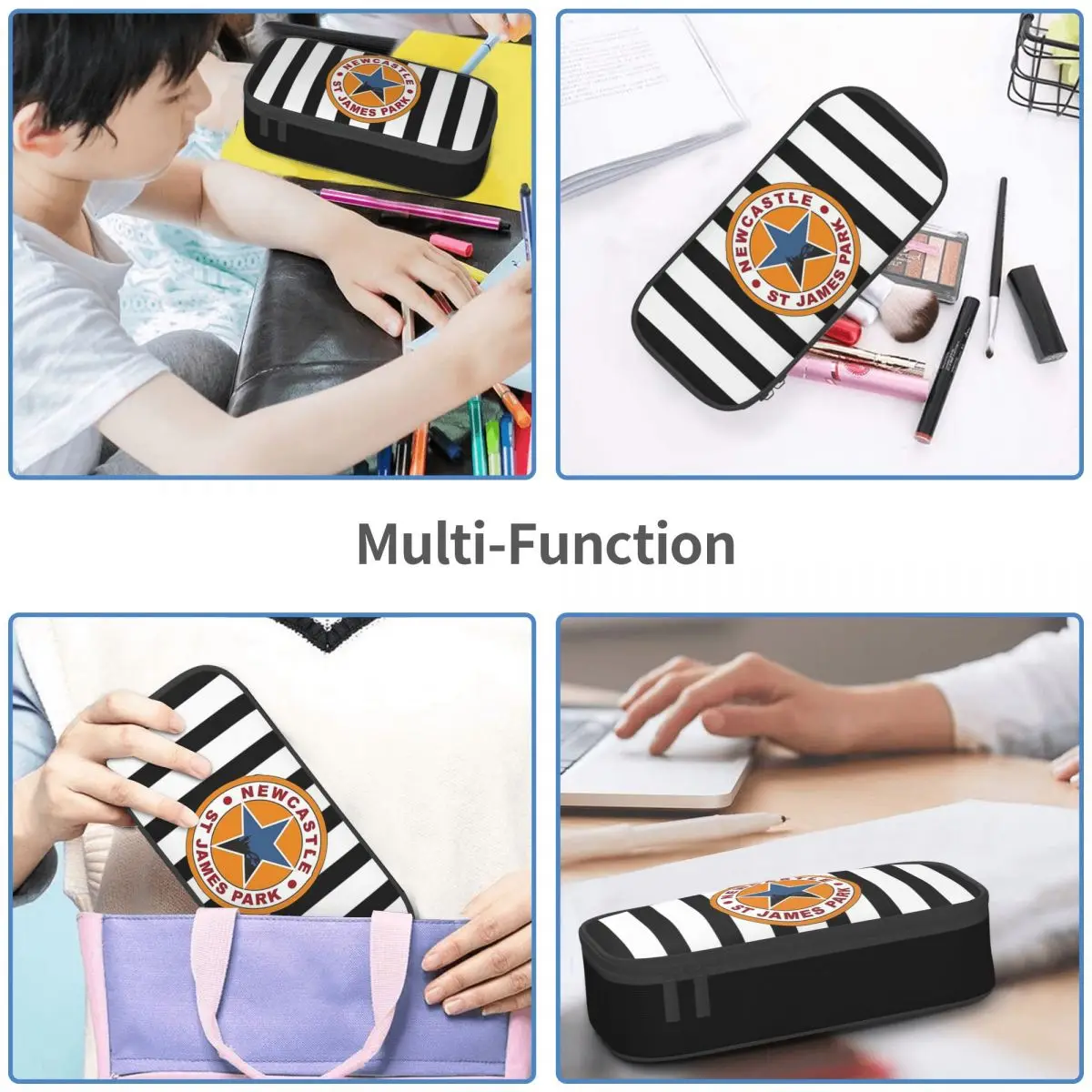 Magpies Newcastle - Newcastle Magpies مقلمة ذات سعة كبيرة وحقائب أقلام وحقيبة أقلام رصاص للأولاد والبنات والطلاب في المدارس
