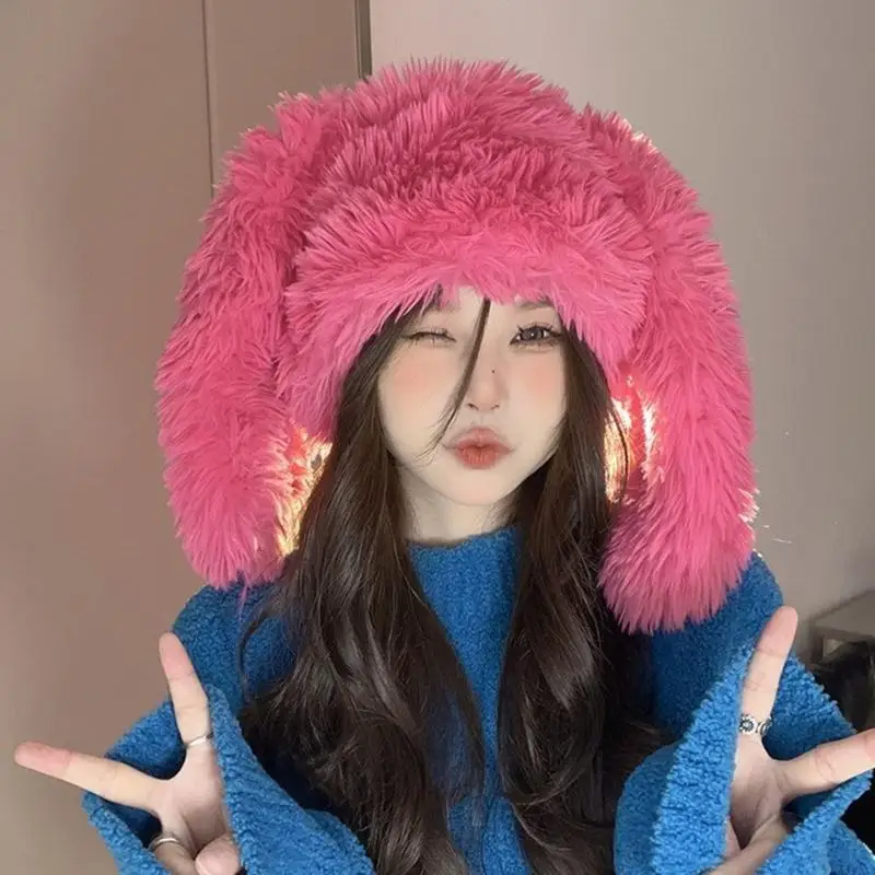 652F قبعة أذن أرنب شتوية للمراهقين تحافظ على الدفء وتحمي قبعة الأذن مقاومة للرياح في الهواء الطلق #2