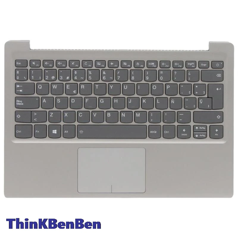 

ES Spanish Mineral Gray Keyboard Upper Case Palmrest Shell Cover For Lenovo Ideapad 320S 13 13IKB 5CB0Q17560