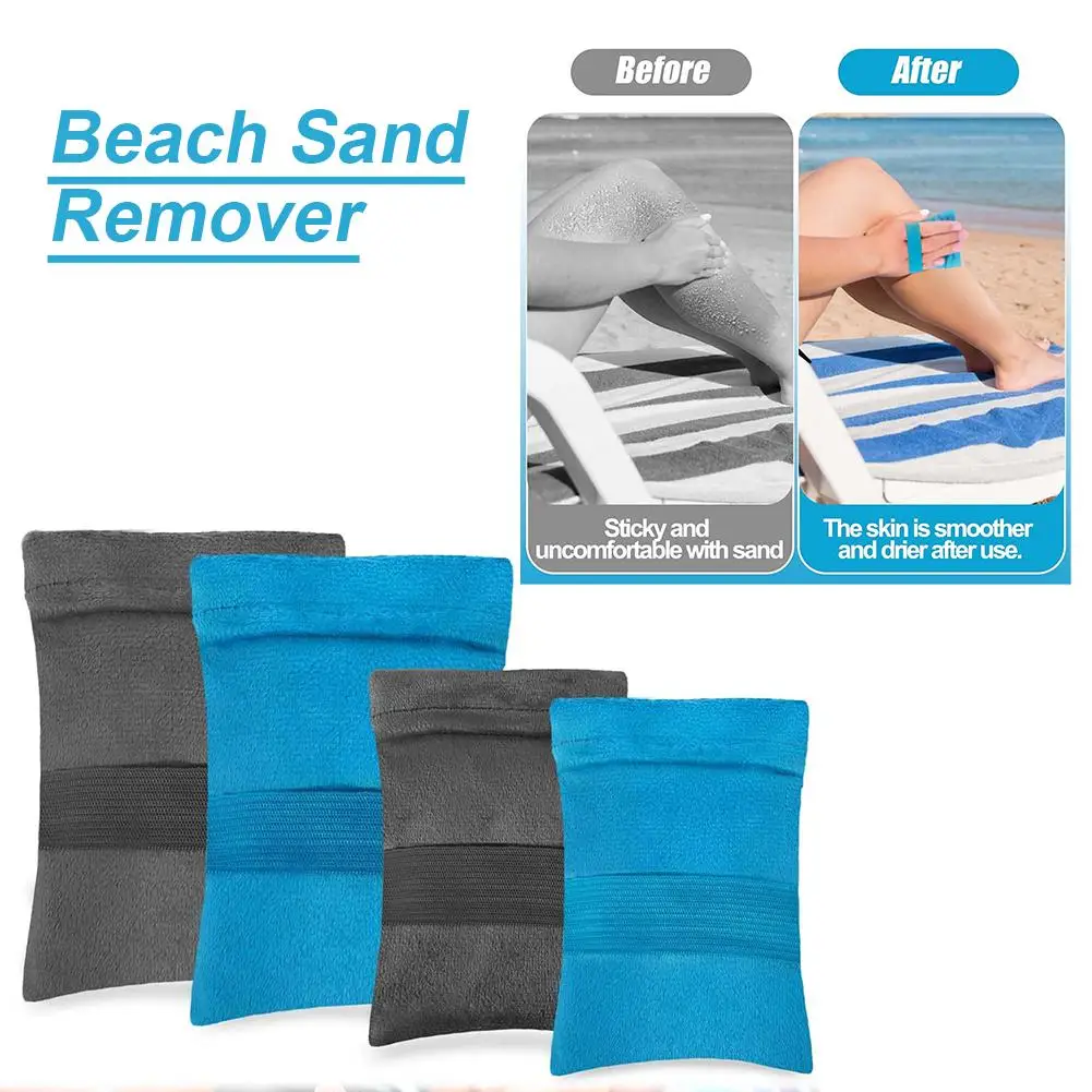 

1PCS Sand Remover For Beach Sand Removal Bag Powder Pouch Sand Remover Brush Beach Vacation Camping Essentials E0H5