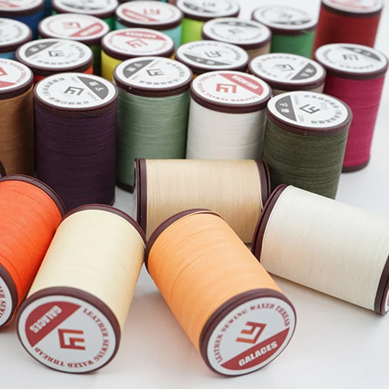 0.55 mm 80 Meters High Quality Round Sewing Wax Thread Polyester Strength Thread Manual Embroidery for Leather Craft Bracelet