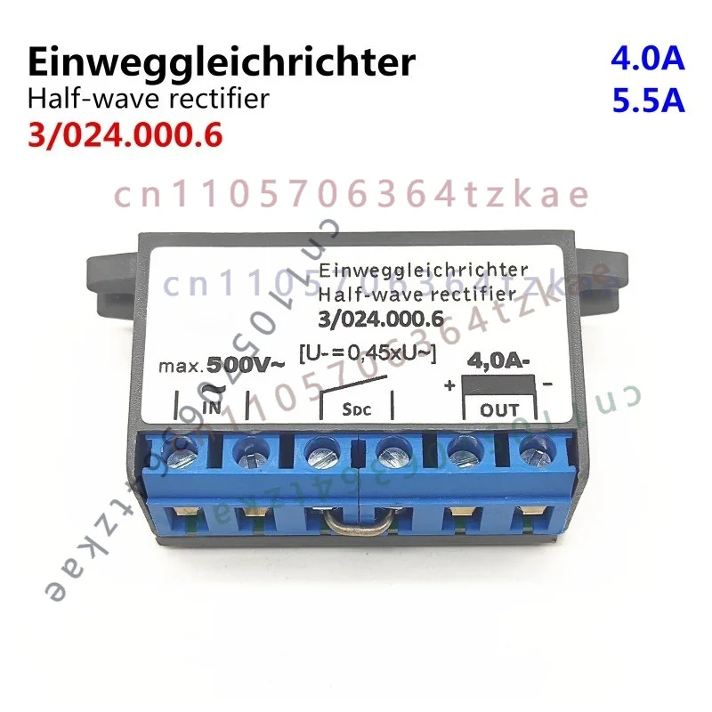 1pcs for Mayr 3/024.000.6 Half-wave Motor Brake Rectifier Einweggleichrichter 500V~ 4.0A 5.5A Brake Rectifier Module