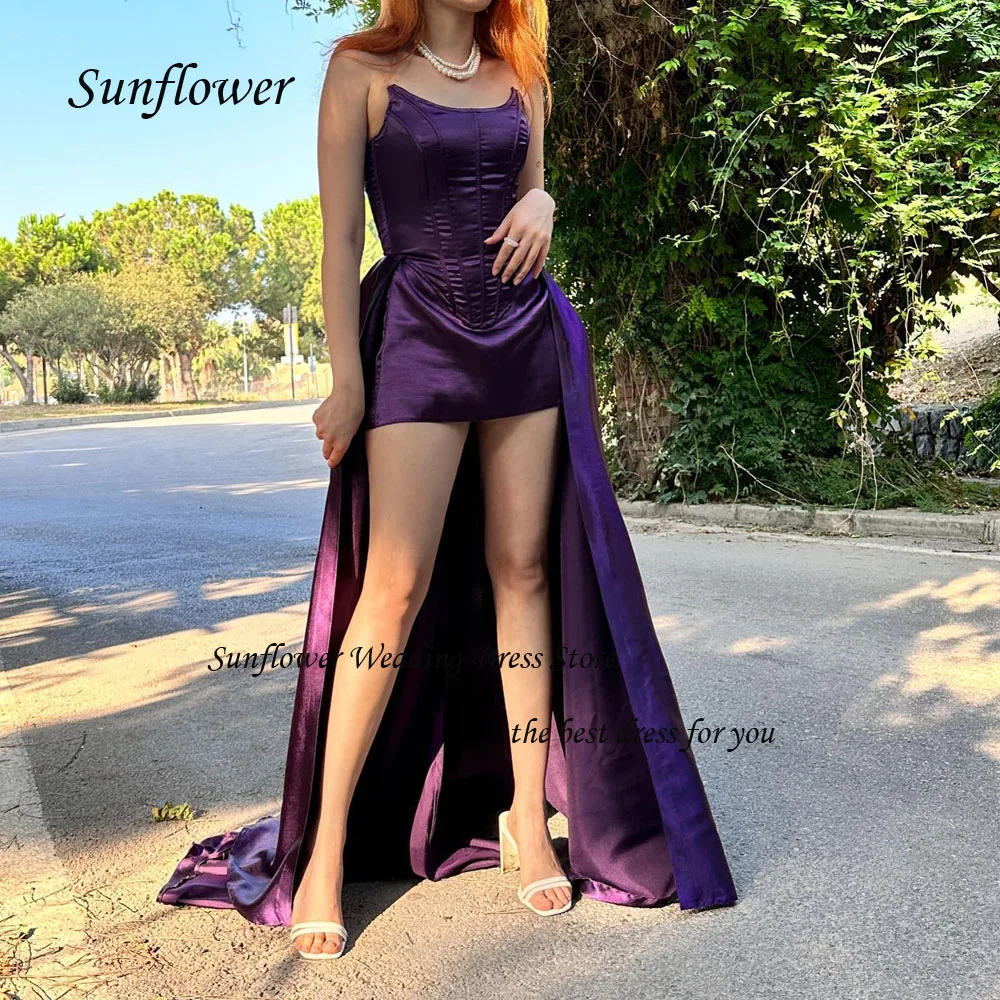 

Sunflower O-Neck Strapless Formal Evening Dress 2023 Slim Satin Prom dress Mermaid Floor-Length Pary Dress