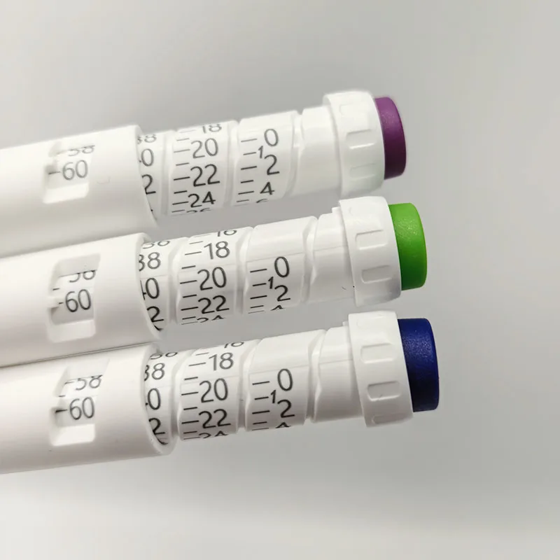 10Pcs Disposable Titanium 60U Injection Pen, Adjustable Dosage Insulin & Peptide Injector, No Medication