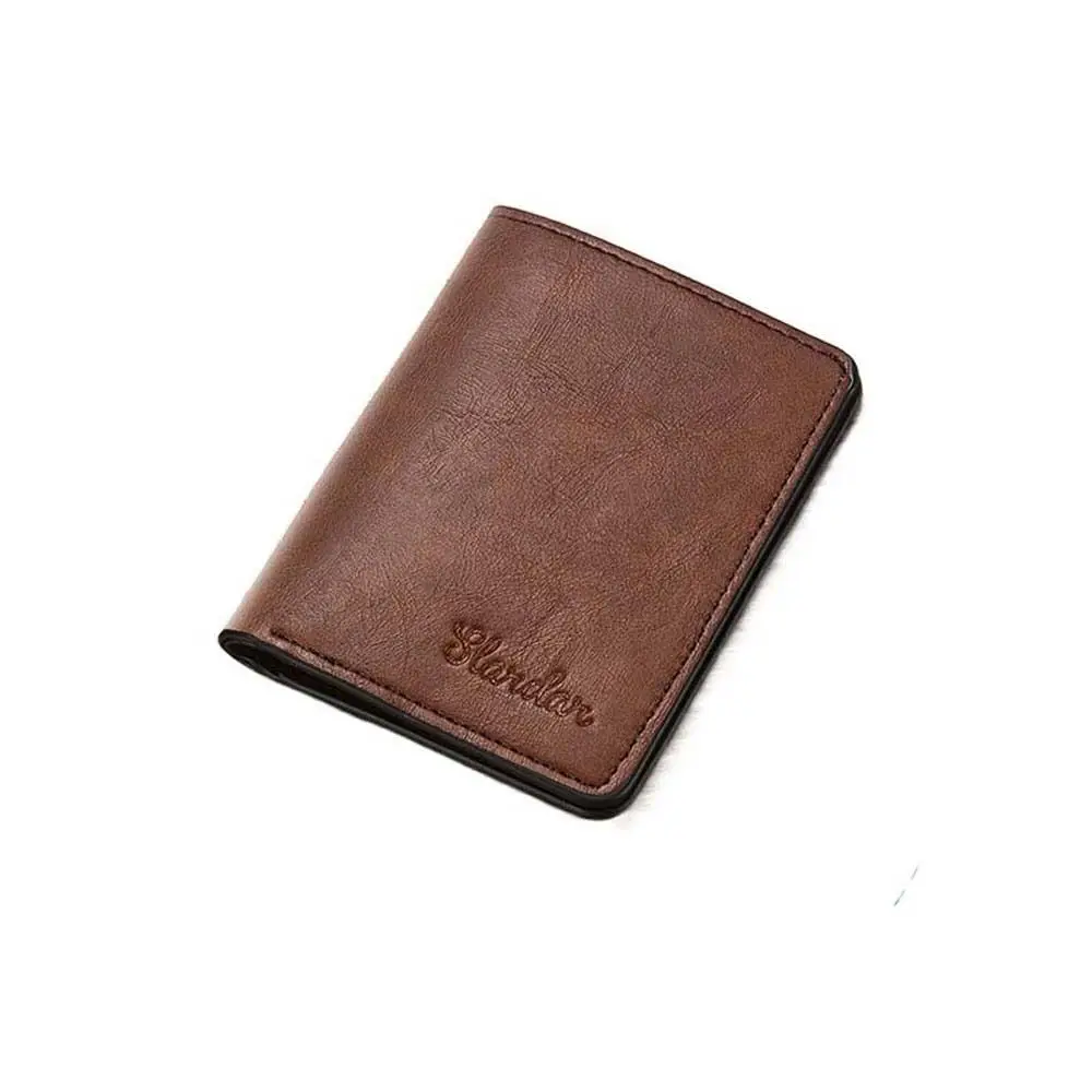 

Brown Black Mini Money Bag PU Leather Cash Clip Credit Card Bag Business Card Holder Men Wallet ID Card Cover Coin Purse