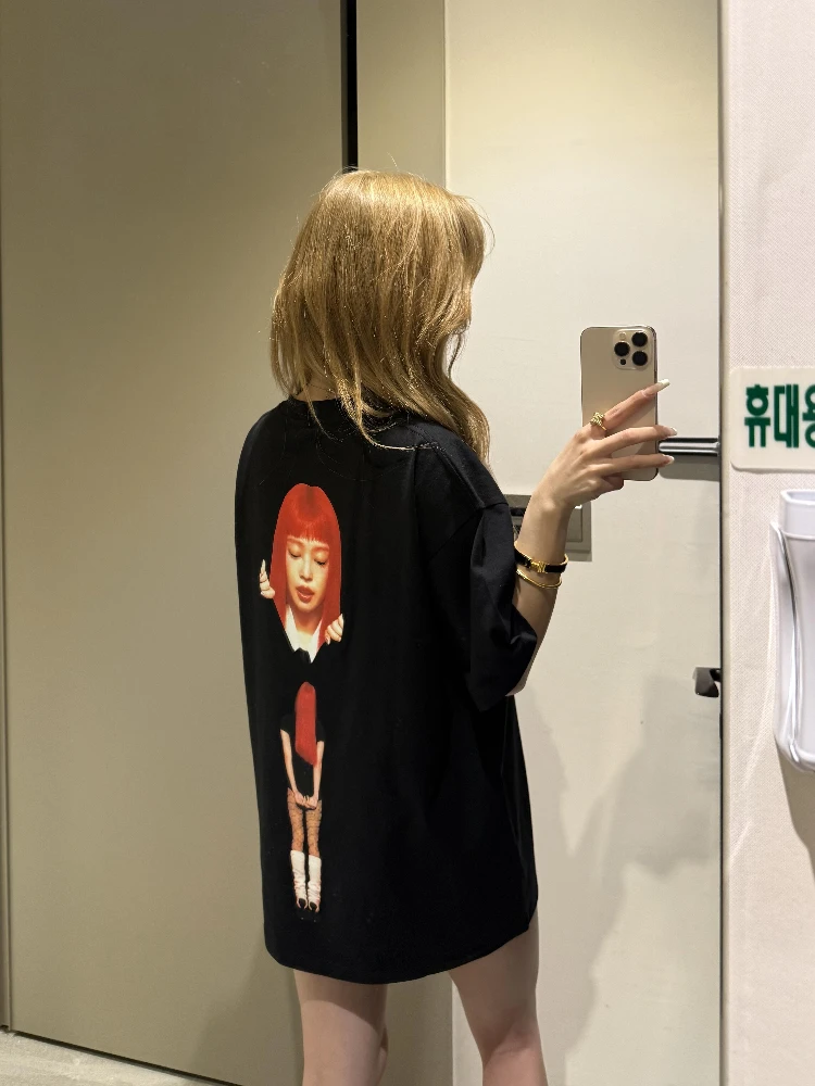 Comfortable Cotton T-irt Women's Casual Loose Fit ort Sve Print Top Summer Faionable round Ne Tee Versatile Basic