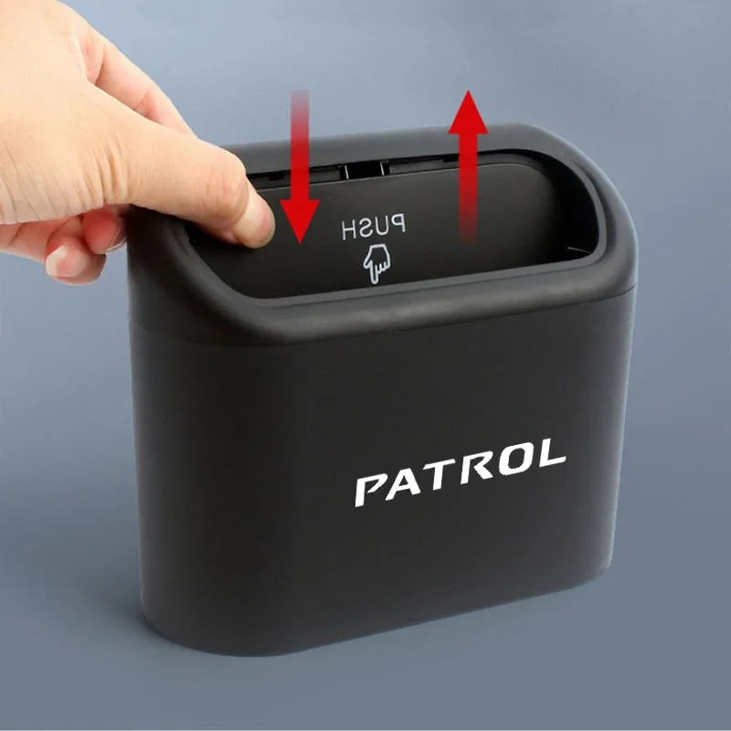 Portable Car Trash Can Hanging type With Lid Multifunctional Automotive Garbage Storage Box for nissan PATROL Auto Accessories