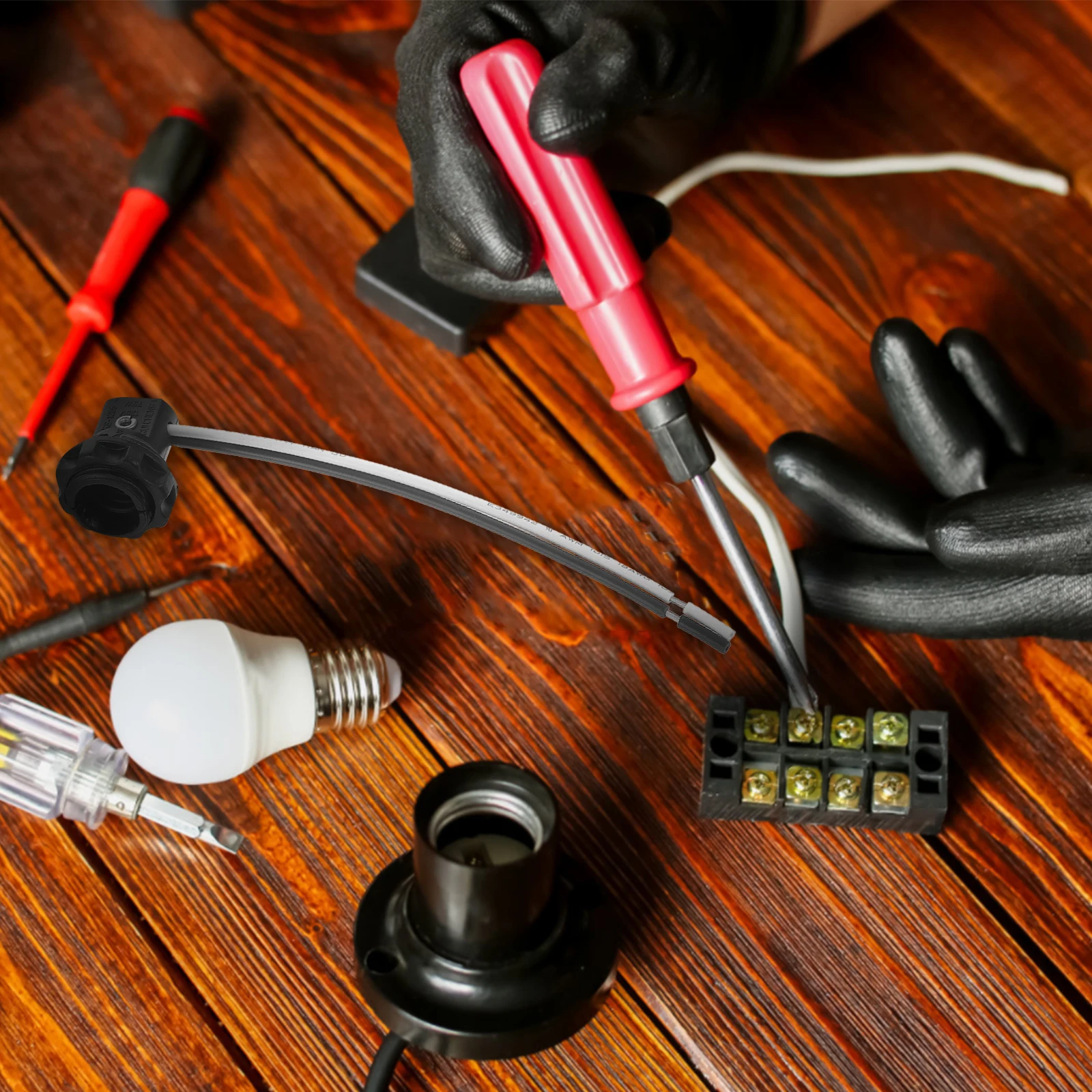 

E12 Lamp Holder Socket Wire Leads Connector 125V 75W UL CSA LED Bulb Chandelier Night Light Candelabra Base Replacement Parts