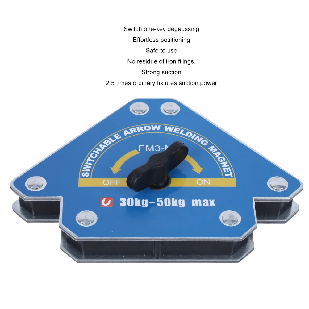 Welding Magnet Soldering Locator Tool Magnetic 30-50KG Suction Arrowing-Shape with Switch