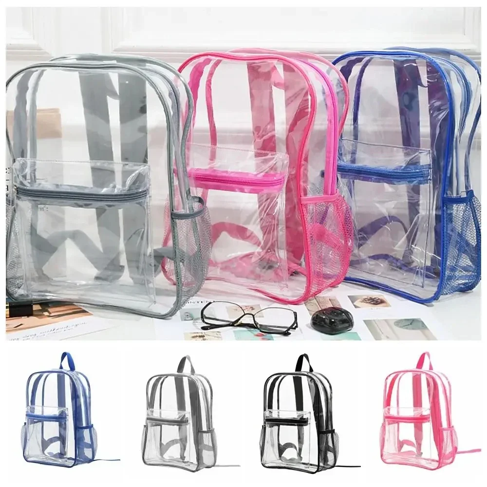 Fashion Waterproof Backpack Women Men Portable Travel SchoolBag Casual Student LargeCapacity Female Transparent Unisex Backpack