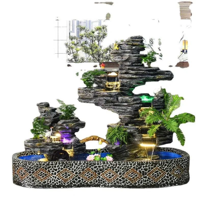 

Baotan Artificial Mountain and Fountain Decoration Villa Garden Courtyard Balcony Fish Pond Landscape desk decoration