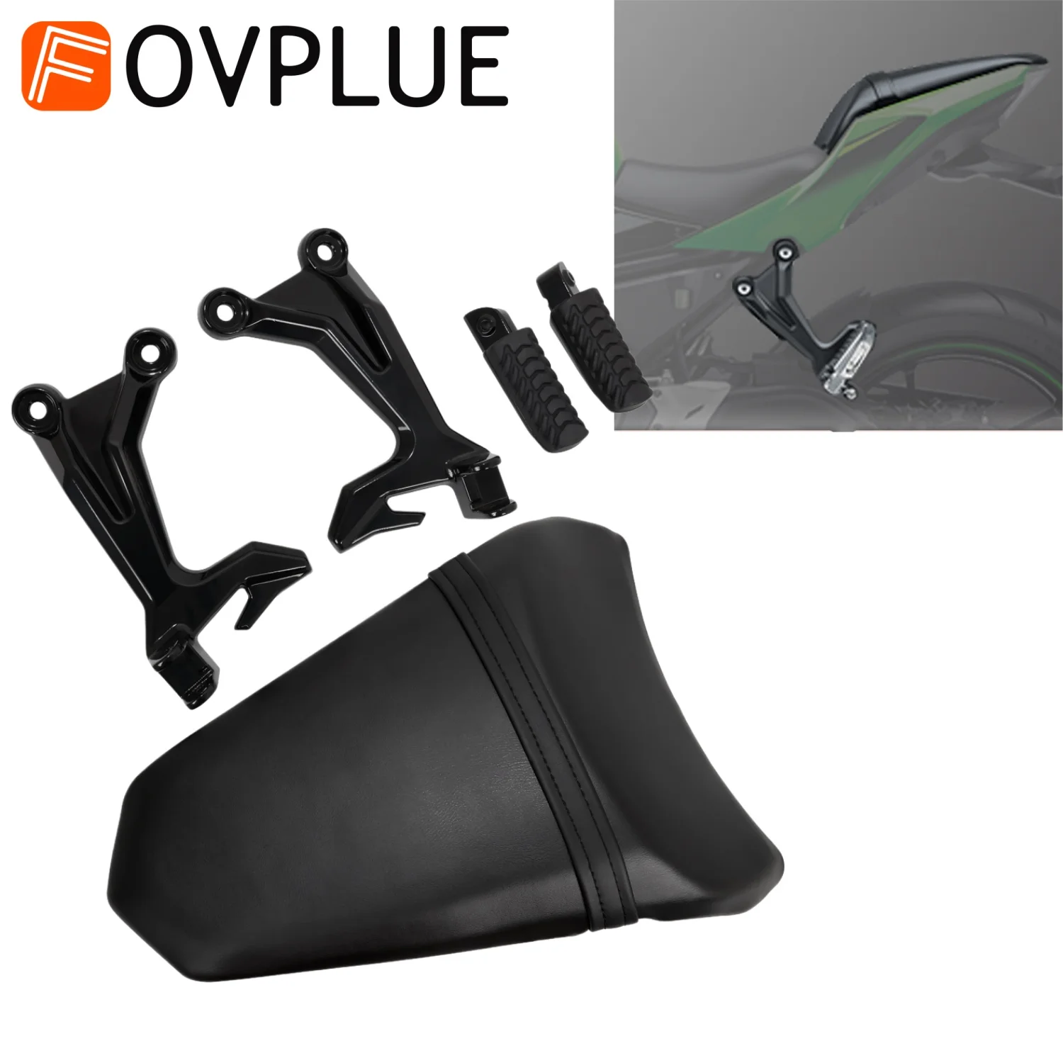 

Подушка заднего пассажирского сиденья мотоцикла, подставка для ног для Kawasaki Ninja 650/Z650 OEM 53066-0572-12Y, 35063-1350-18R, 35063-1351-18R