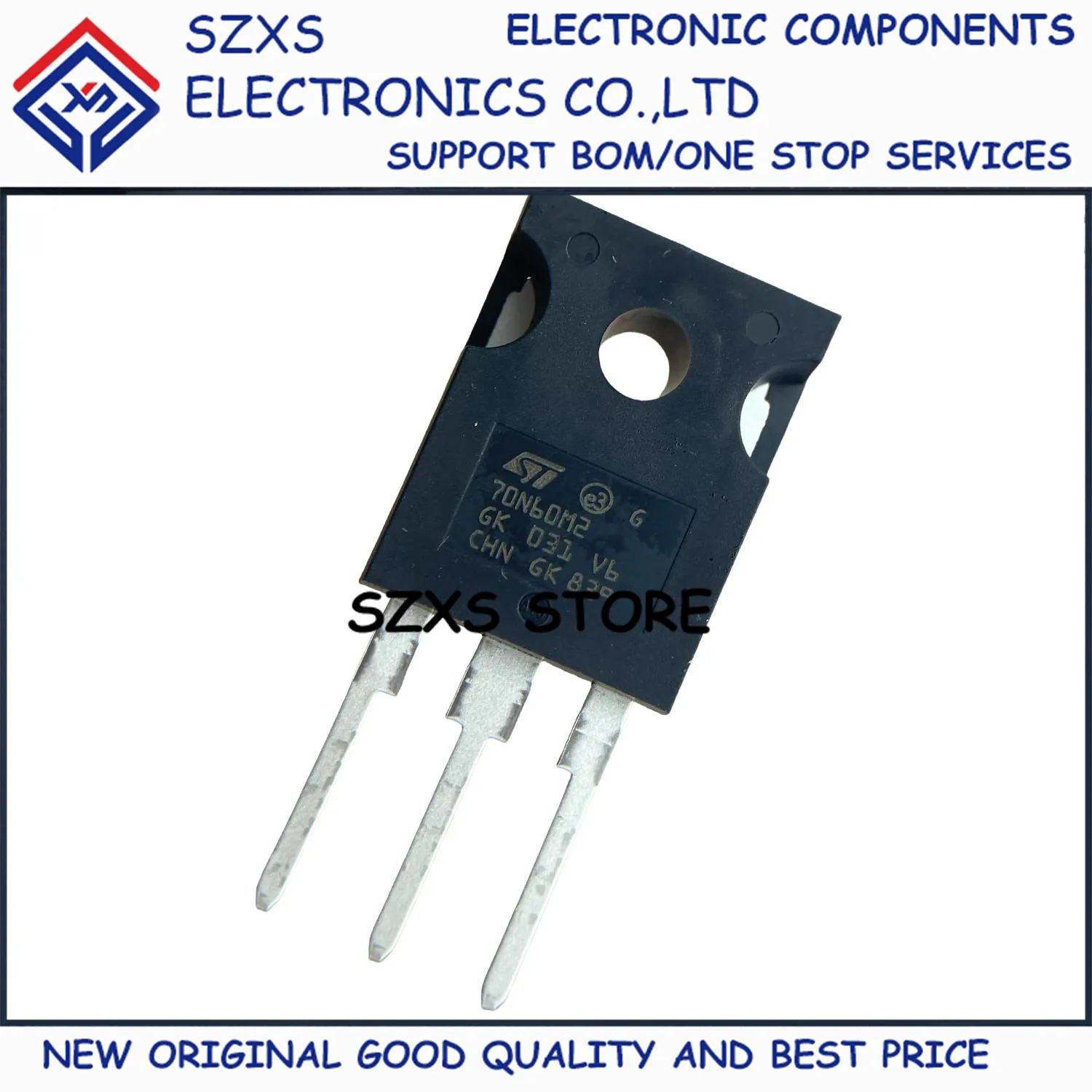 New Original 10Pcs STW70N60M2 70N60M2 TO-247 600V 68A MOSFET Field Effect Transistor In Stock Electronic Components Good Quality