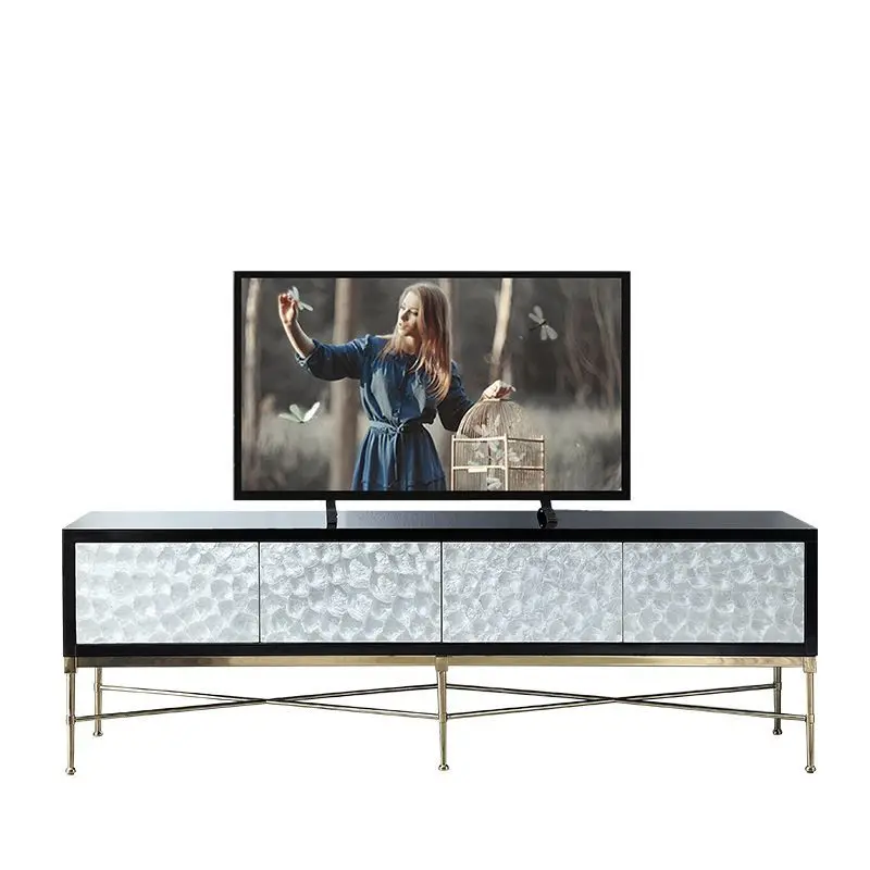 

Hong Kong-style light luxury TV cabinet, post-modern simple living room TV cabinet coffee table combination, American luxury