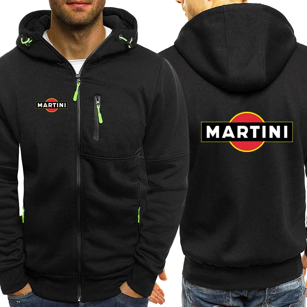 

Martini Racings Men New Spring And Autumn Hot Sale Printing Comfortable Three-color Zipper Hooded Loog Sleeve Outerwear