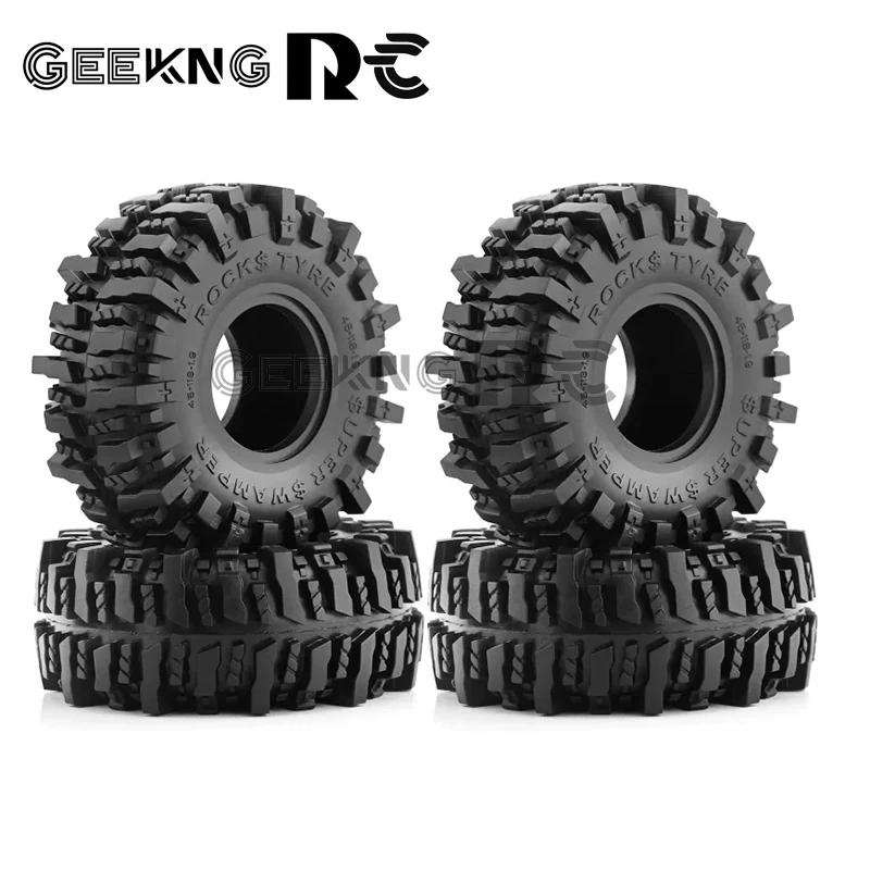 

4PCS 1.9 Rubber Tire Wheel Tyre for 1/10 RC Crawler Car Axial SCX10 Pro Capra TRX4 RC4WD D90 Redcat