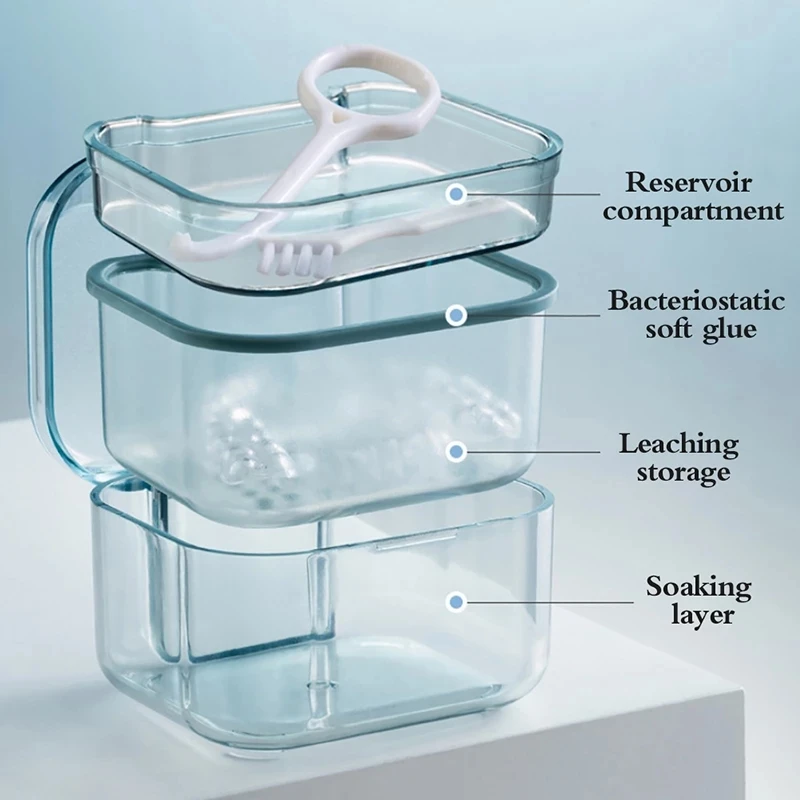 Caja de almacenamiento de retenedor de ortodoncia Invisible, dispositivo de ortodoncia portátil, caja de almacenamiento de dentadura