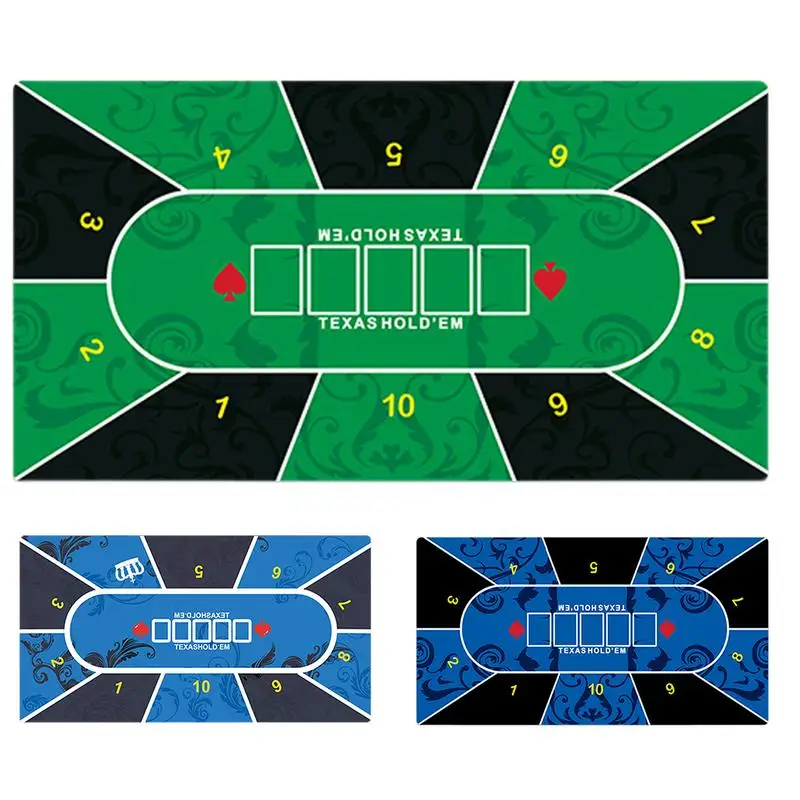 Poker Table Mat Poker Game Tablecloth Rubber Layout Mat Tabletop Holdem Mat For Home Entertainment Board Game Rooms Friend