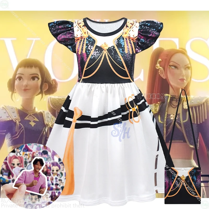 [MoeMimic] HUNTRIX Rumi Mira Zoey الذهبي المعبود المرحلة موحدة Kpop شيطان تأثيري ثلاثية الأبعاد طباعة أنيمي الطفل موحدة حقيبة هالوين