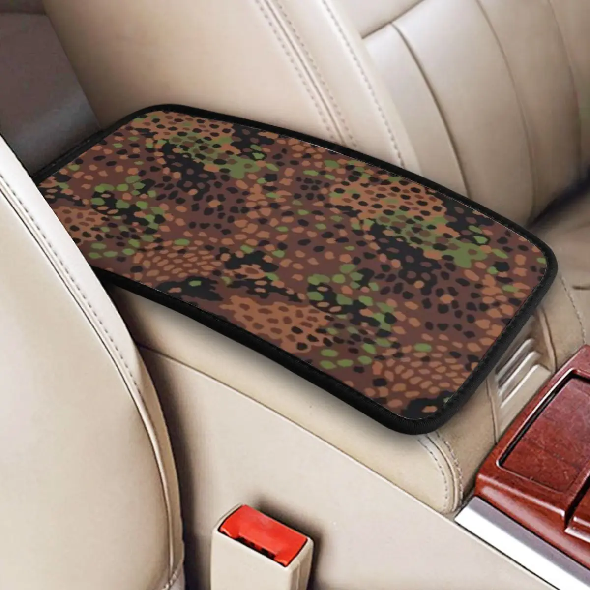 Center Console Protective Cushion Pad Camouflage Russian Car Armrest Cover Mat Russian Auto Accessories Armrest Pad