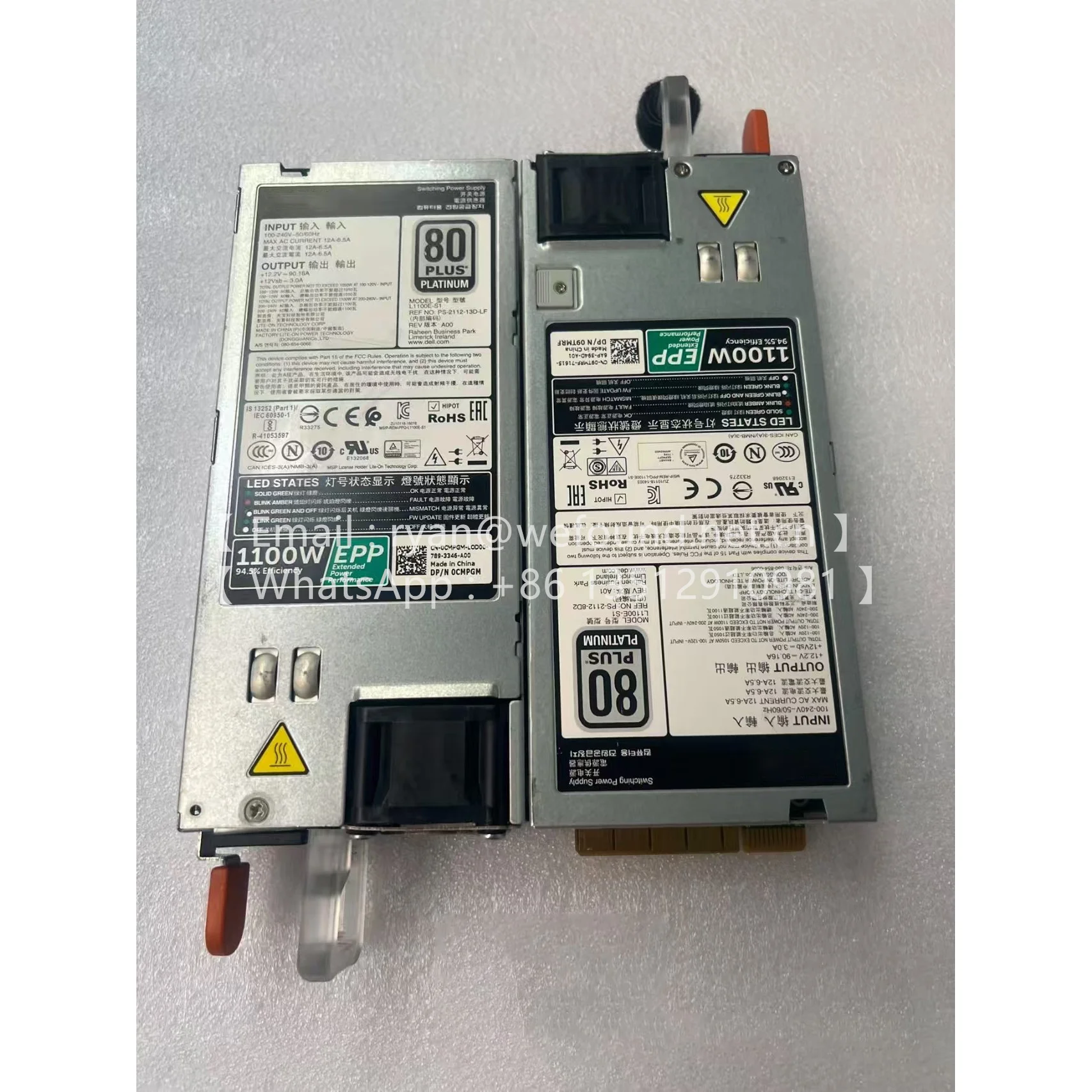 750W 1100W 2000W EPP PARA DELL R530 R630 R730 R730XD R930 T630 R640 R740 SERVER POWER