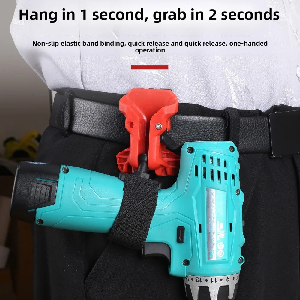 Metal Belt Attachment Tool Belt Clip Quick Release Mechanism Heavy Duty Construction Waist Tool Holder Double Lock