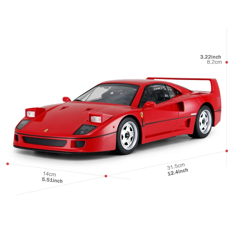 1:14 RASTAR Ferrari F40 RC Car 600mAh Battery Auto LED Lights 2.4G Auto Machine Vehicle Toy Gift For Kids Adults