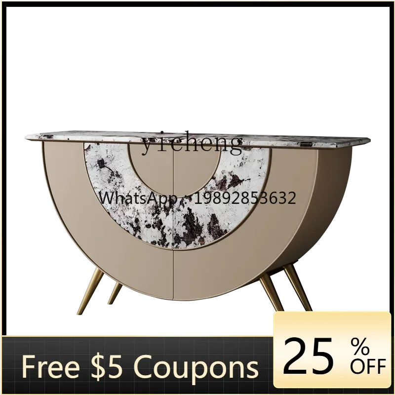 

ZC porch locker storage simple marble high-end porch cabinet side cabinet