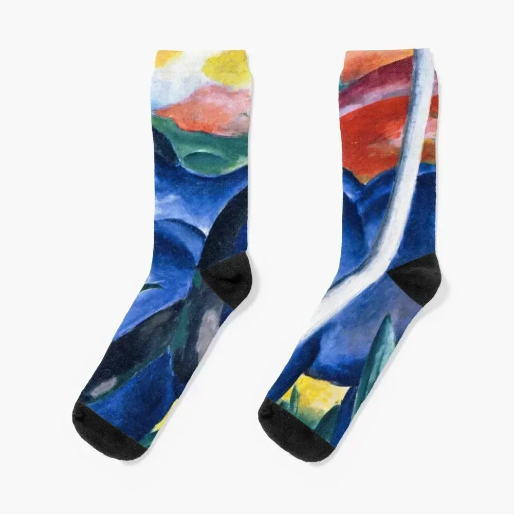 Franz Marc - The Large Blue Horses Socks moving stockings Lots cycling ankle Boy Socks Women's