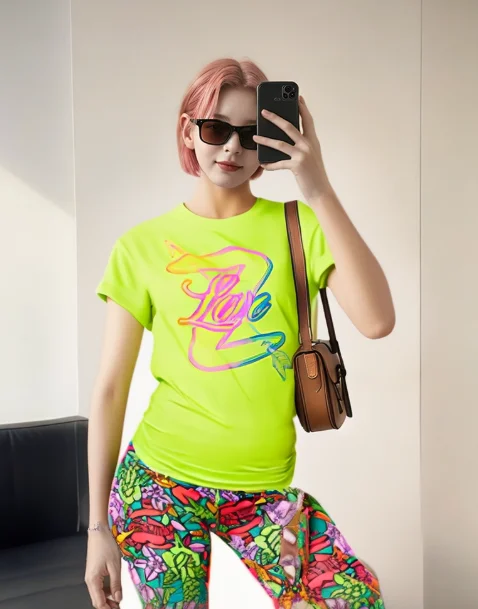 ZW ZINCON 2024 ملابس اللياقة البدنية ملابس الرقص الرياضة الجري فضفاض تي شيرت المحملة 0143