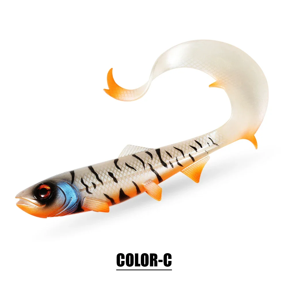 Spinpoler 17.5 cm 22 cm Firebomb Lange Golvende Staart Grub Zachte Swimbait Vissen Lokken Grote Snoekbaars Aas Zander Meerval visgerei