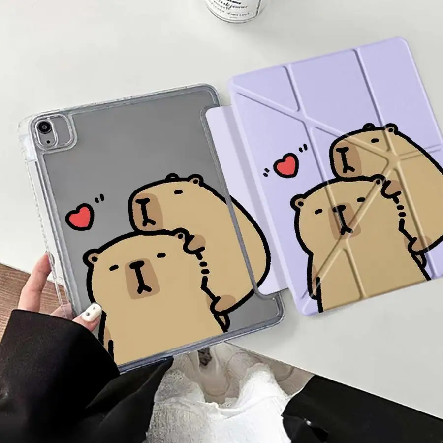 

Y-Fold Holder Cover Tablet Case For iPad Mini 6 7 Pro 2025 11th 10th 9th 8th 7th 12.9inch Air 4 5 M3 M2 1 2 M4 11inch Cute