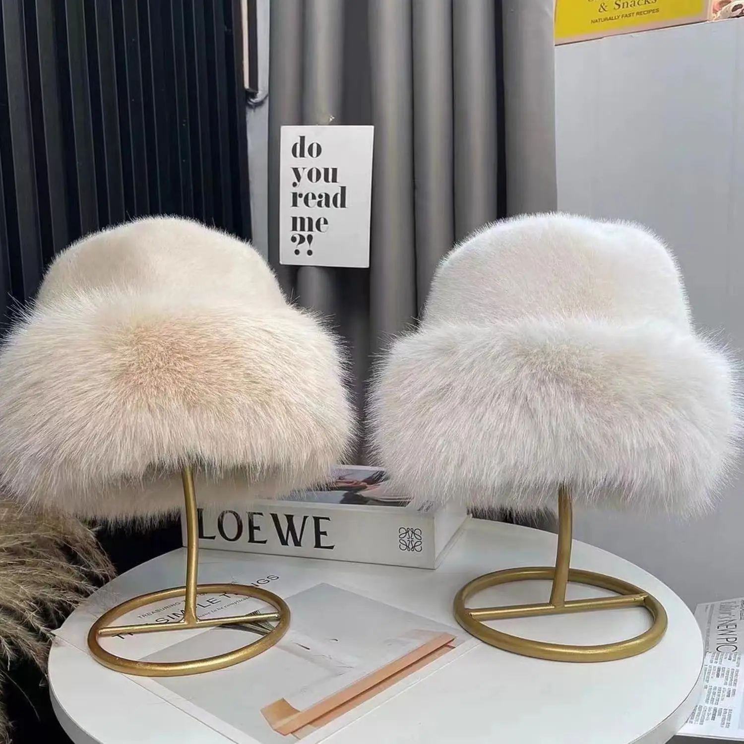 دافئ فو الفراء قبعة عادية تنفس قبعة تدفئة أنيق أفخم قبعة السيدات الشتاء الصلبة صياد قبعة المرأة رقيق أفخم قبعة بحافة