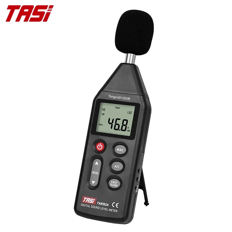 

TASI Digital Sound Level Meter Noise Meter Audio Detector LCD Display 40-130dB Tester Volume Decibel Measuring TA8152B