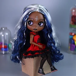 ICY DBS Blyth Doll 1/6 Joint 30cm Hand Painted Set Doll Super Black Skin Hand Painted BJD Toy Fashion Gift