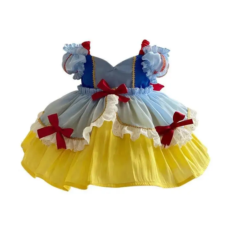 Vestido de verano para niña, ropa bonita y cómoda, manga corta, Blancanieves, Lolita, cumpleaños, 2024