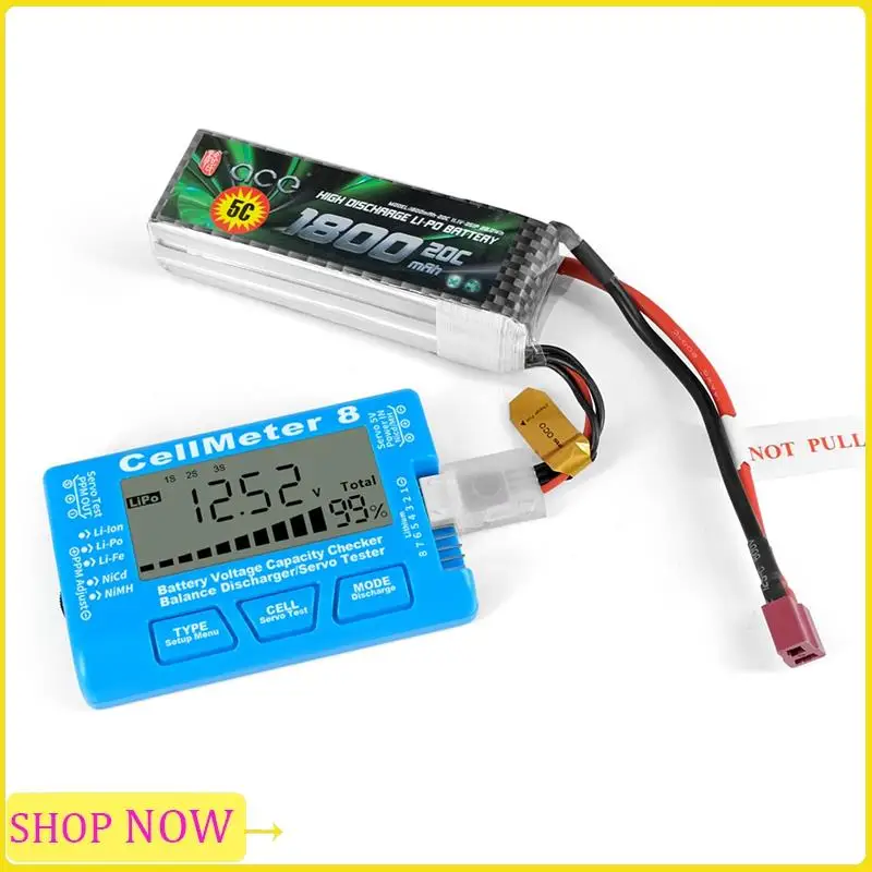 

1 Piece 8 Digital Battery Capacity Checker Controller Tester Voltage Tester For Li- Nimh Nicd Cell Meter Blue