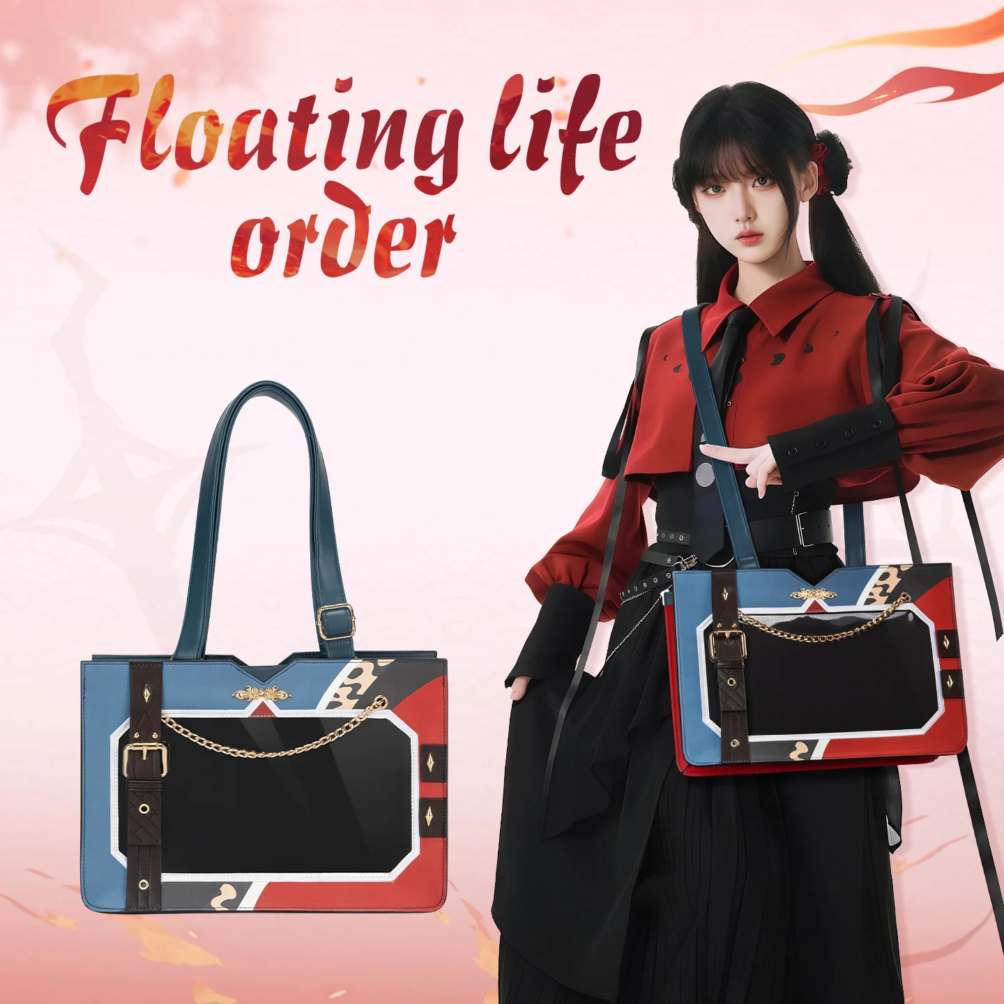 Floating Life Flower Bloom Ita Bag Armor-Inspired Design Semi-Transparent Display Crossbody Bag Shoulder Bag Anime Merchandise Holiday Gift